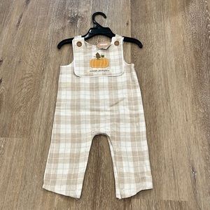 Mudpie Fall plaid longall and bib set